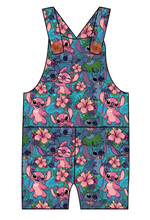 Load image into Gallery viewer, Floral Alien Overalls and Shortalls