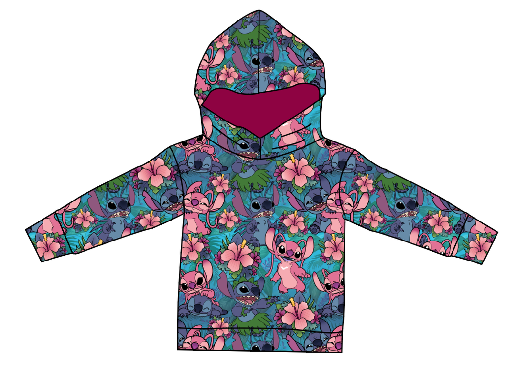 Floral Alien Oversized Hoodie