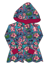 Load image into Gallery viewer, Floral Alien Peplum Hoodie (or Crewneck)