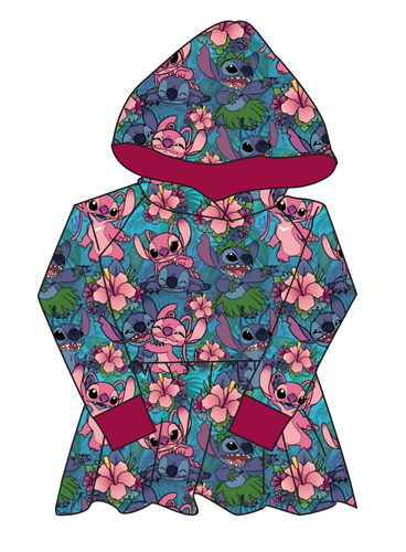 Floral Alien Peplum Hoodie (or Crewneck)