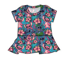 Load image into Gallery viewer, Floral Alien Peplum Top