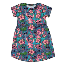 Load image into Gallery viewer, Floral Alien Play Dress