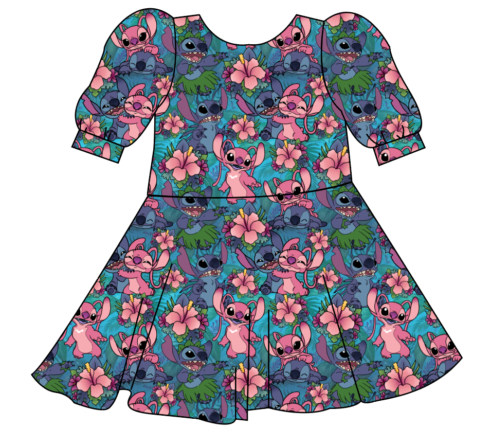 Floral Alien Prairie Dress