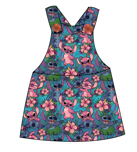 Floral Alien Skirt-Alls