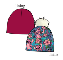 Load image into Gallery viewer, Floral Alien Slouchy Beanie (Reversible!)