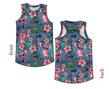 Load image into Gallery viewer, Floral Alien Summer Tank
