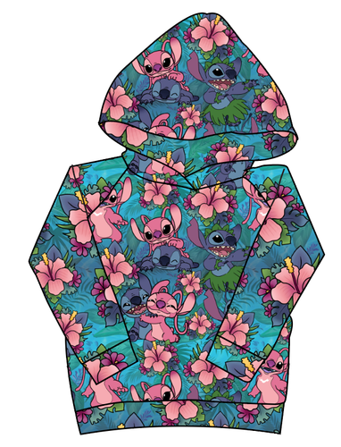 Floral Alien Classic Hoodie (or Crewneck)