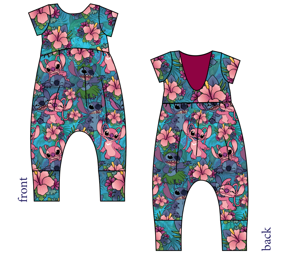 Floral Alien Low Back Romper and Bubble Romper