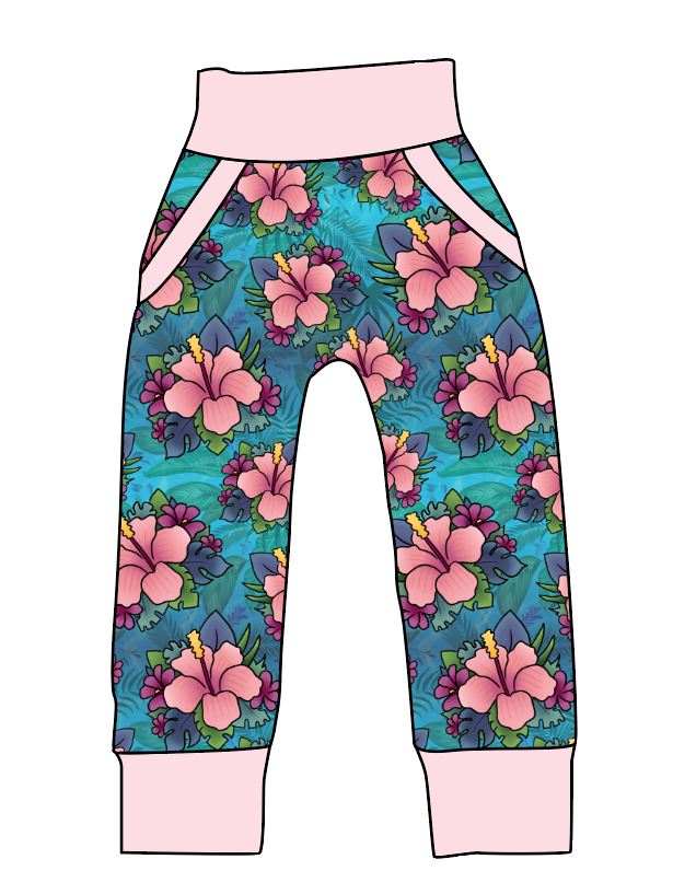 Hawaiian Floral Beanpole Pants And Shorts