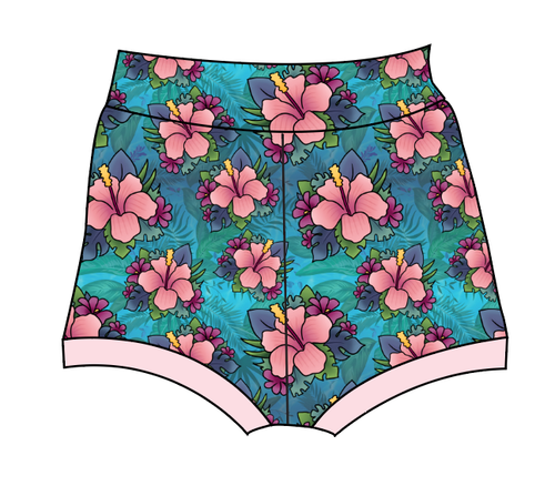 Hawaiian Floral Bummies