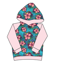 Load image into Gallery viewer, Hawaiian Floral Classic Hoodie (or Crewneck)
