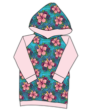 Load image into Gallery viewer, Hawaiian Floral Classic Hoodie (or Crewneck)