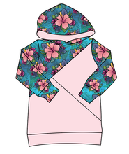 Load image into Gallery viewer, Hawaiian Floral Classic Hoodie (or Crewneck)