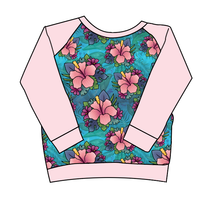 Load image into Gallery viewer, Hawaiian Floral Classic Hoodie (or Crewneck)
