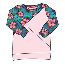 Load image into Gallery viewer, Hawaiian Floral Classic Hoodie (or Crewneck)