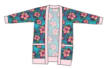 Load image into Gallery viewer, Hawaiian Floral Kids Grandpa Cardigan