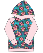 Load image into Gallery viewer, Hawaiian Floral Ladies Hoodie
