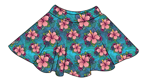 Hawaiian Floral Ladies' Circle Skirt
