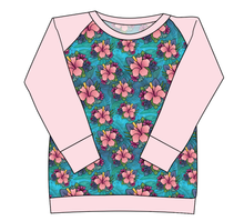 Load image into Gallery viewer, Hawaiian Floral Ladies&#39; Classic Crewneck