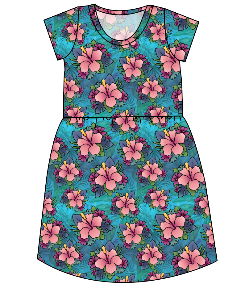 Hawaiian Floral Ladies' Play Dress