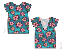Load image into Gallery viewer, Hawaiian Floral Low Back Ballerina Tee