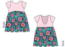 Load image into Gallery viewer, Hawaiian Floral Low Back Dress