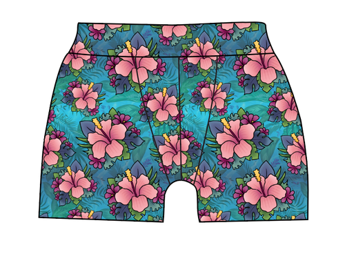Hawaiian Floral Mens' Boxer Briefs