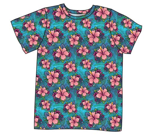 Hawaiian Floral Mens' Tee