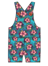 Load image into Gallery viewer, Hawaiian Floral Overalls and Shortalls
