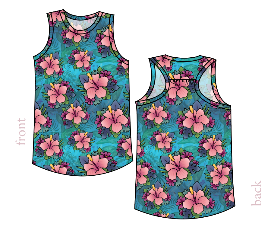 Hawaiian Floral Summer Tank