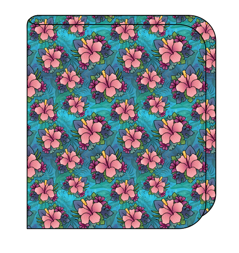 Hawaiian Floral Swaddle Blanket