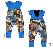 Load image into Gallery viewer, Mammal Metropolis Low Back Romper and Bubble Romper