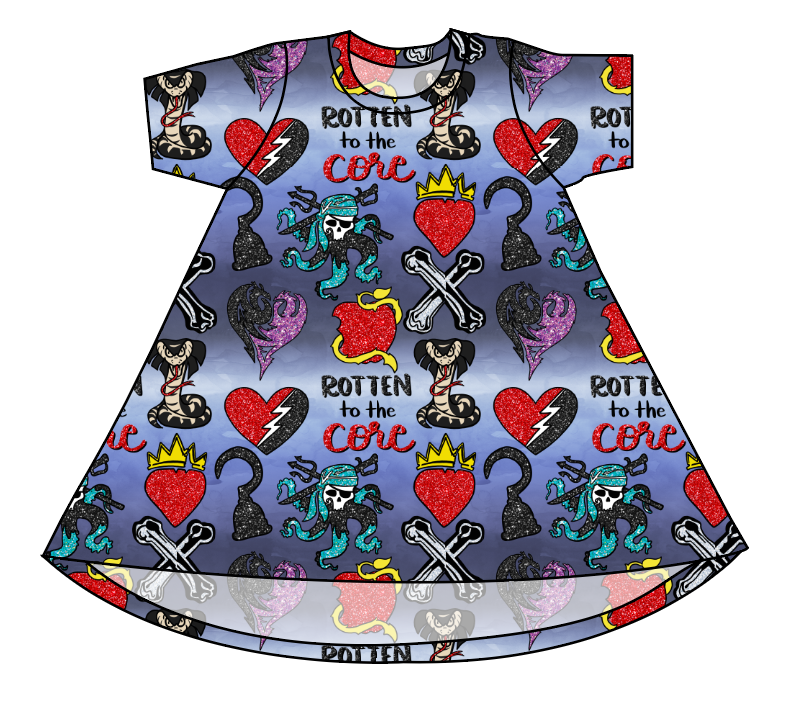 Rotten Symbols Basic T-Shirt Dress