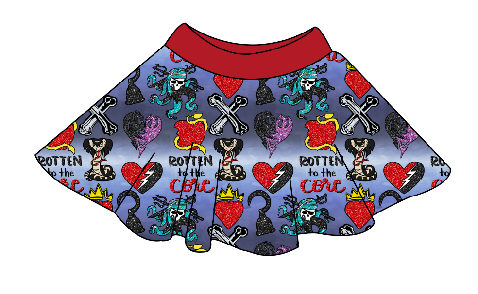 Rotten Symbols Circle Skirt