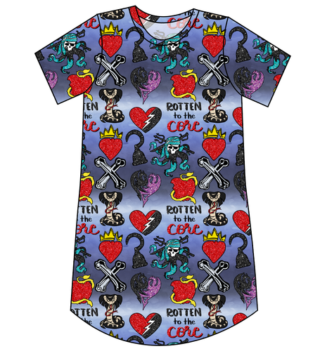 Rotten Symbols Ladies' T-Shirt Dress