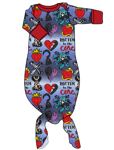 Rotten Symbols Newborn Knotted Gown