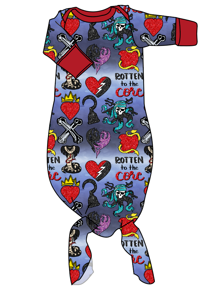 Rotten Symbols Newborn Knotted Gown