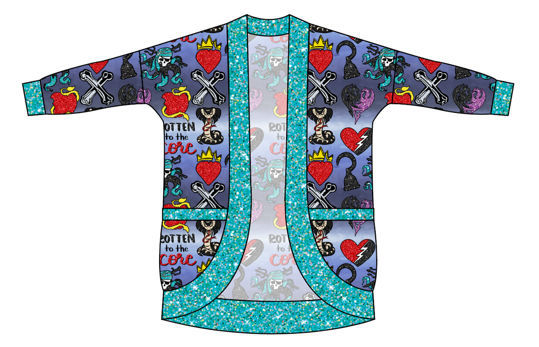 Rotten Symbols Ladies' Cocoon Cardigan