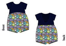 Load image into Gallery viewer, Scare Squad Low Back Romper and Bubble Romper