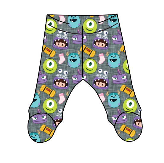 Scare Squad Newborn Footed Pants