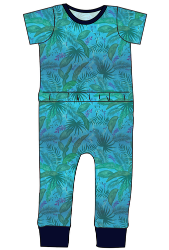 Surf Foliage Bennett Pants and Shorts Length T-Shirt Romper