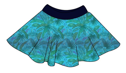 Surf Foliage Circle Skirt