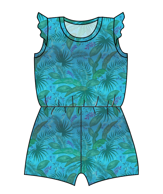Surf Foliage Ivy Summer Romper