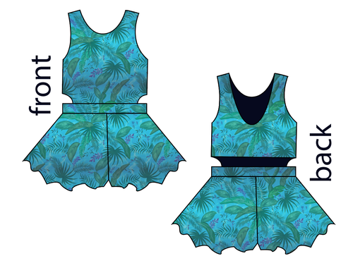 Surf Foliage Kids Playsuit