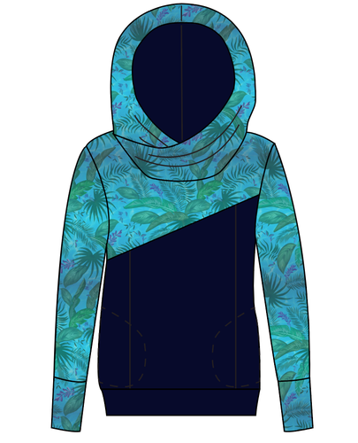 Surf Foliage Ladies Hoodie