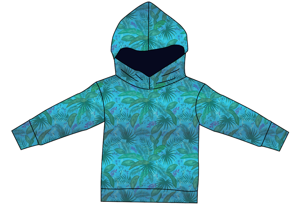 Surf Foliage Ladies Oversized Hoodie