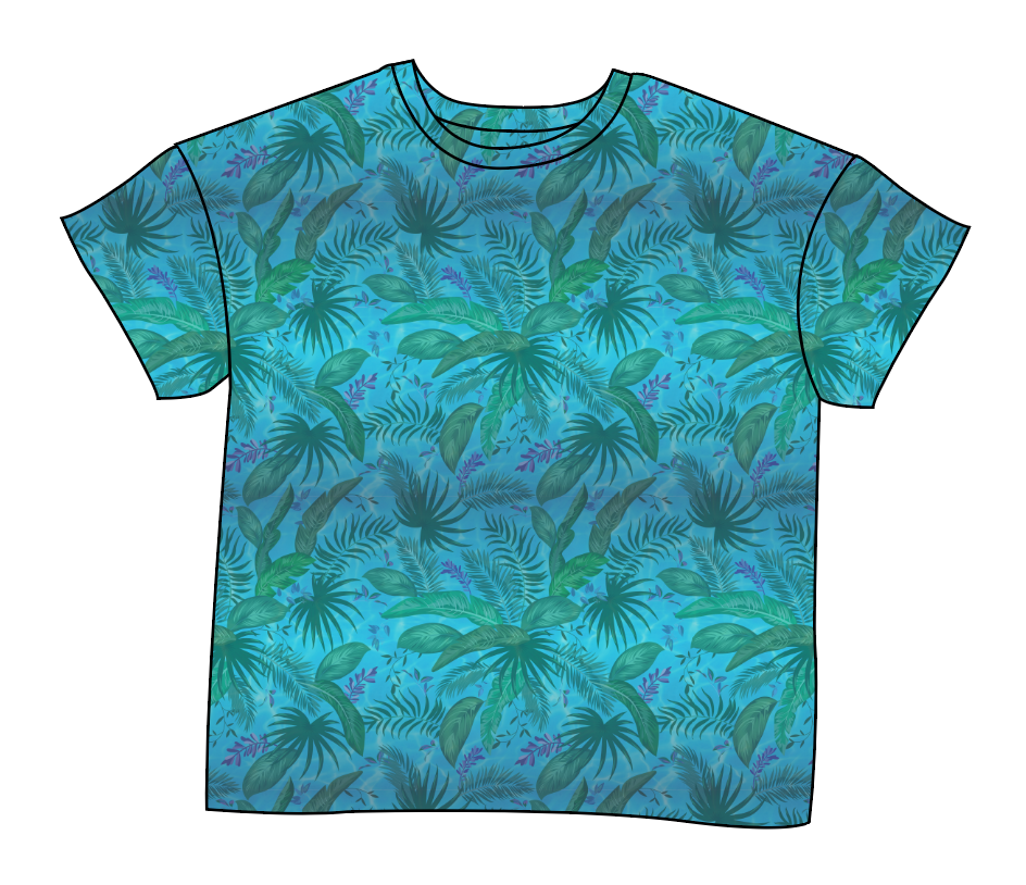Surf Foliage Ladies' Oversized Tee