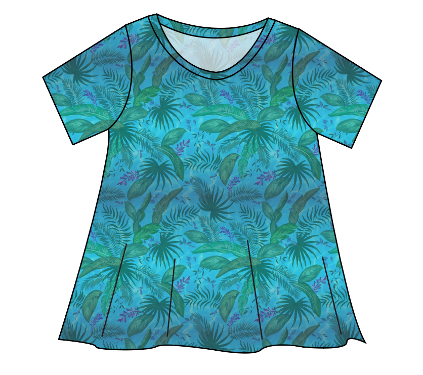 Surf Foliage Ladies' Swing Tee