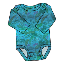 Load image into Gallery viewer, Surf Foliage Lap Neck Bodysuit