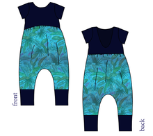Load image into Gallery viewer, Surf Foliage Low Back Romper and Bubble Romper